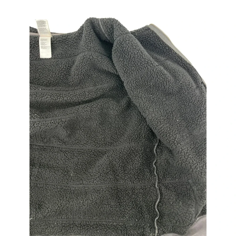 The North Face‎ Mens Sherpa Lined Full Zip Hoodie Gray Horizontal Stitch XL